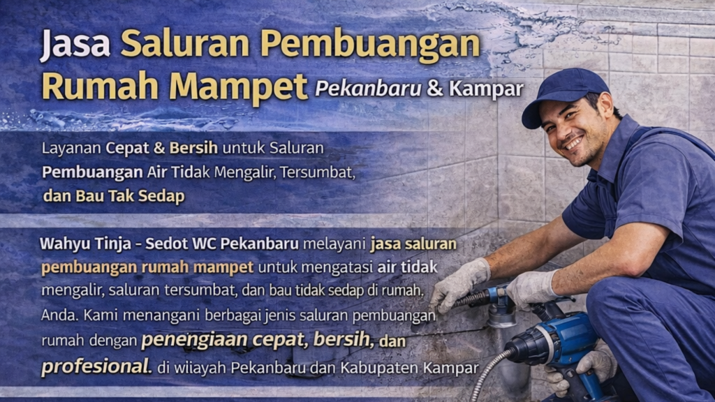 Jasa Saluran Pembuangan Rumah Mampet Pekanbaru & Kampar