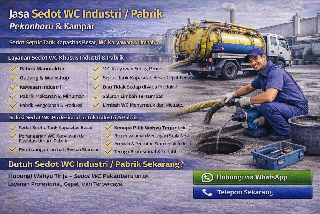 Sedot WC Industri dan Pabrik Pekanbaru